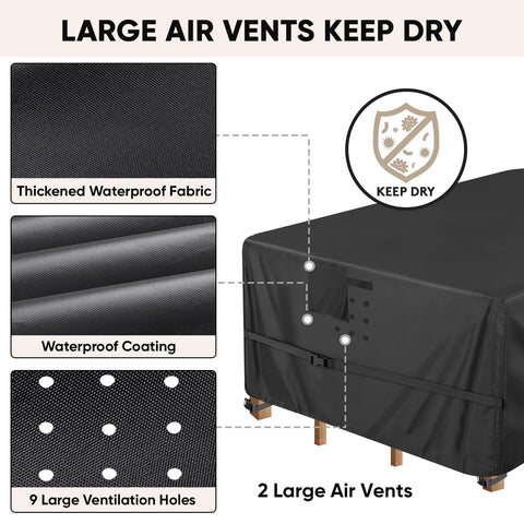 BALEINE table cover with buckles keeps edges secure on breezy days