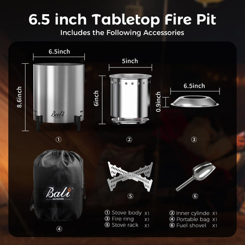 BALI OUTDOORS adjustable ventilation to control flame intensity.