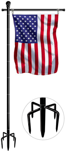 BALIE SPACE 10ft flag pole assembly shown for durable outdoor display