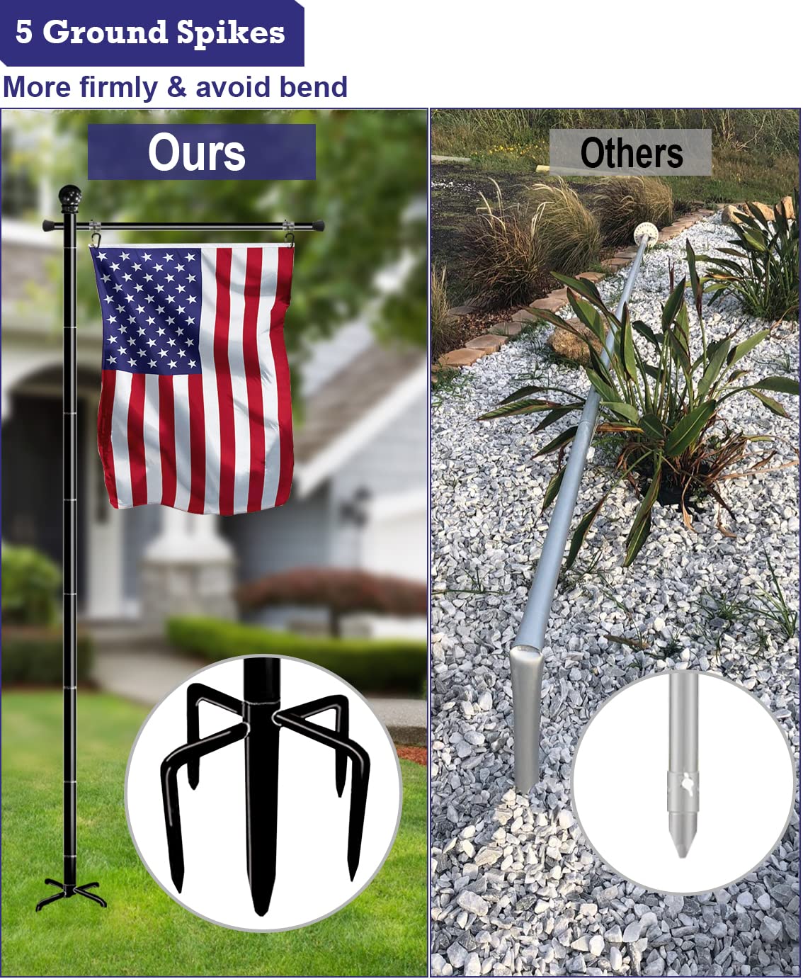 BALIE SPACE 1-inch thick pole designed to endure weather