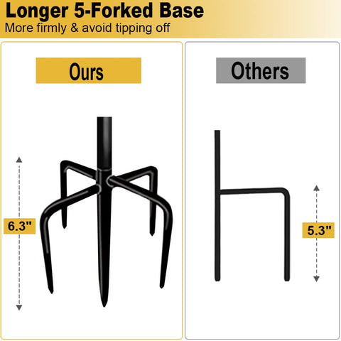 Balie Space flag stand ground post anchors securely into the lawn.