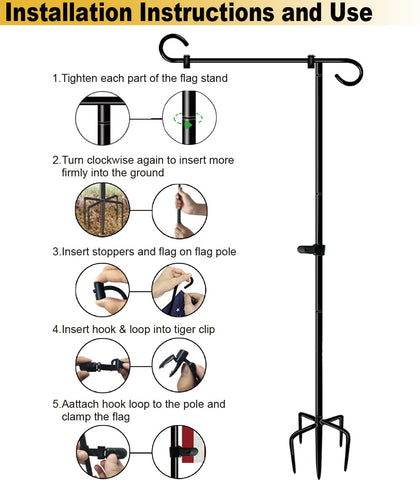 Balie Space flag stand two-pack set enables multiple displays.
