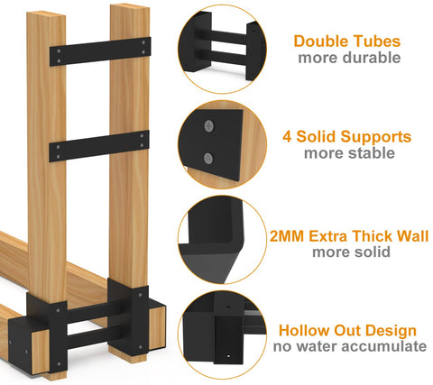 BALIE SPACE side-view firewood stack stand designed for 2x4 lumber