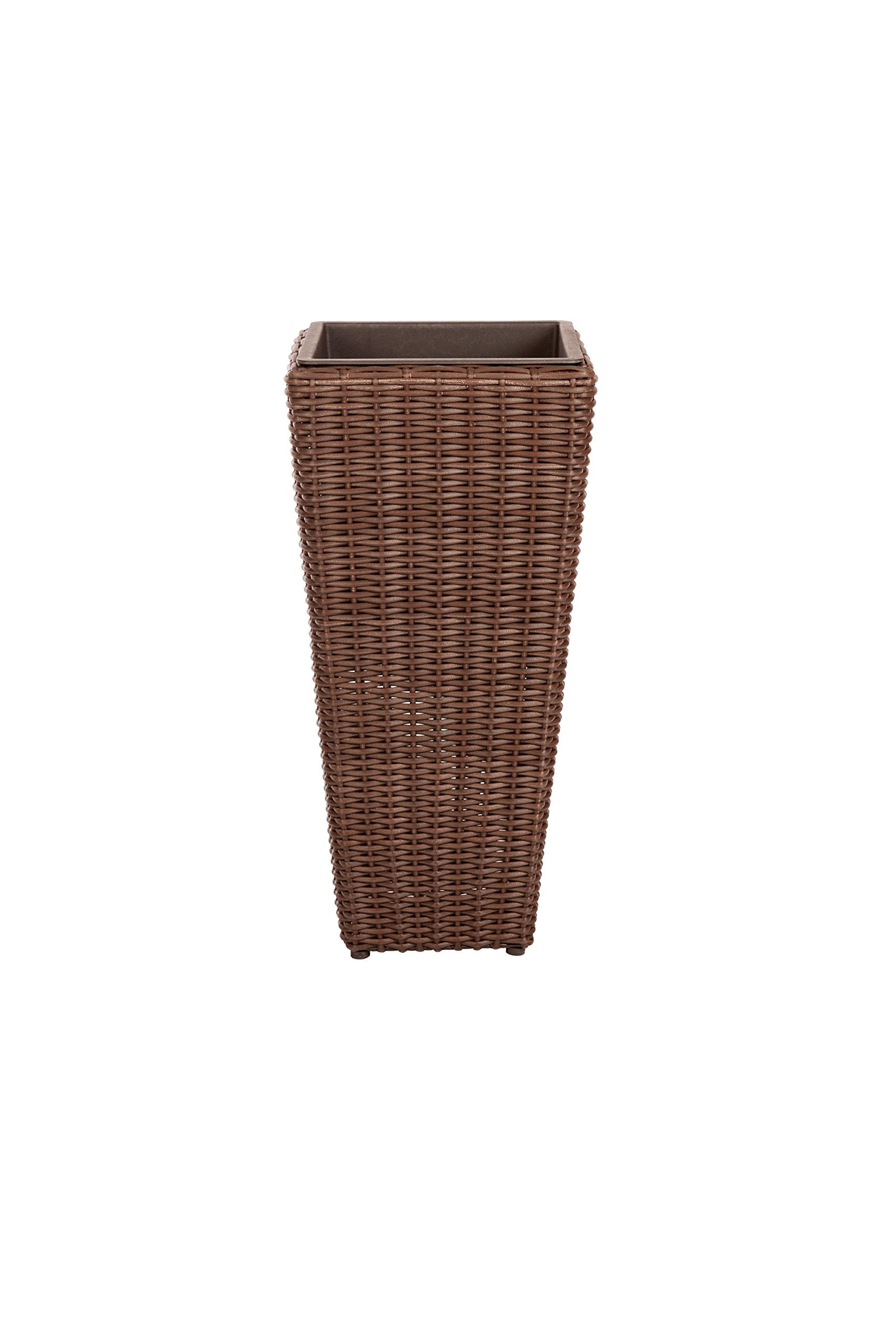 Balkene Home Alto Wicker Planter Set mocha outdoor use for year-round gardening
