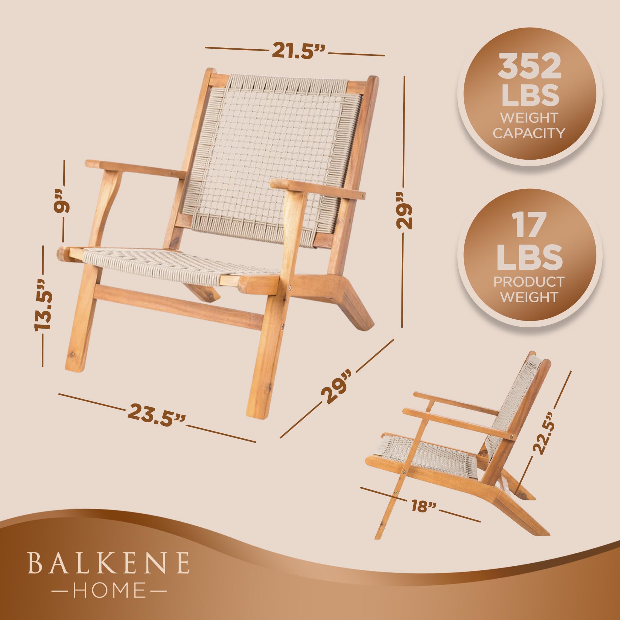 Balkene Home Vega all-weather seating withstands rain and sun.