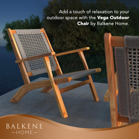 Balkene Home Vega lightweight chair for easy movement and placement.