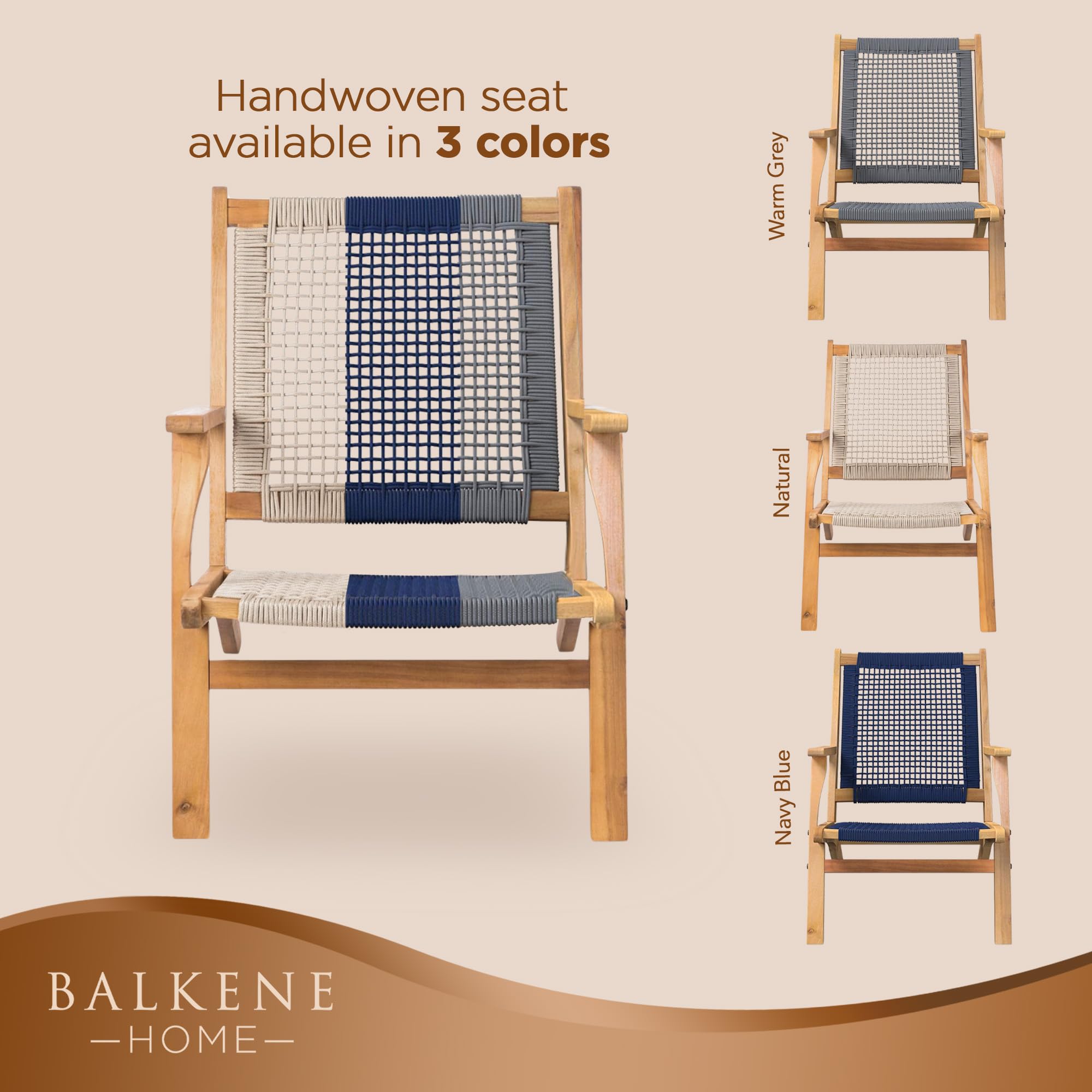 Balkene Home Vega midcentury design chair enhances outdoor spaces.