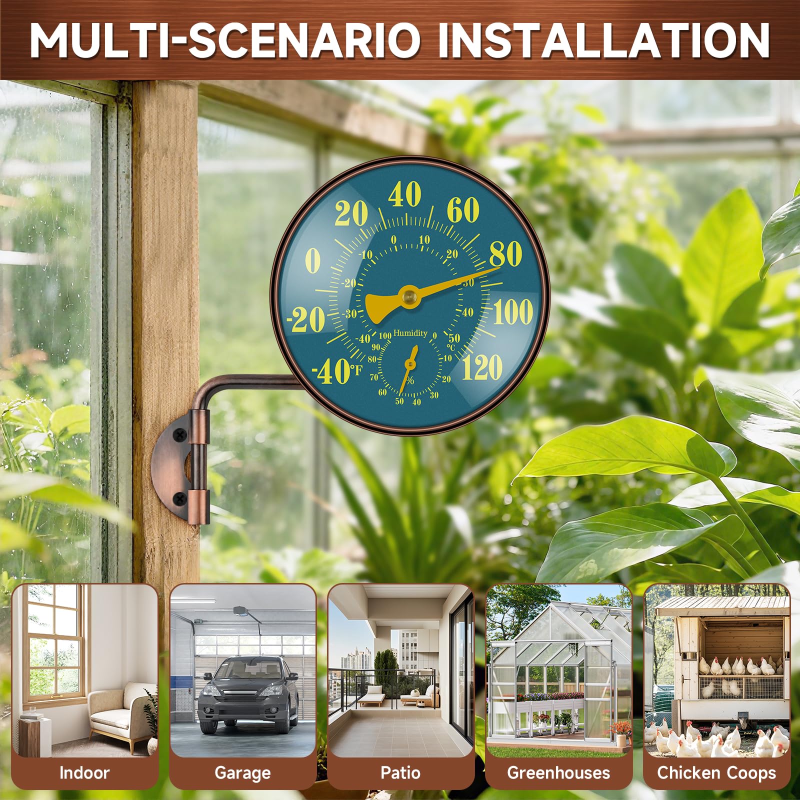 Ballment convex glass lens improves readability in sun and shade conditions.