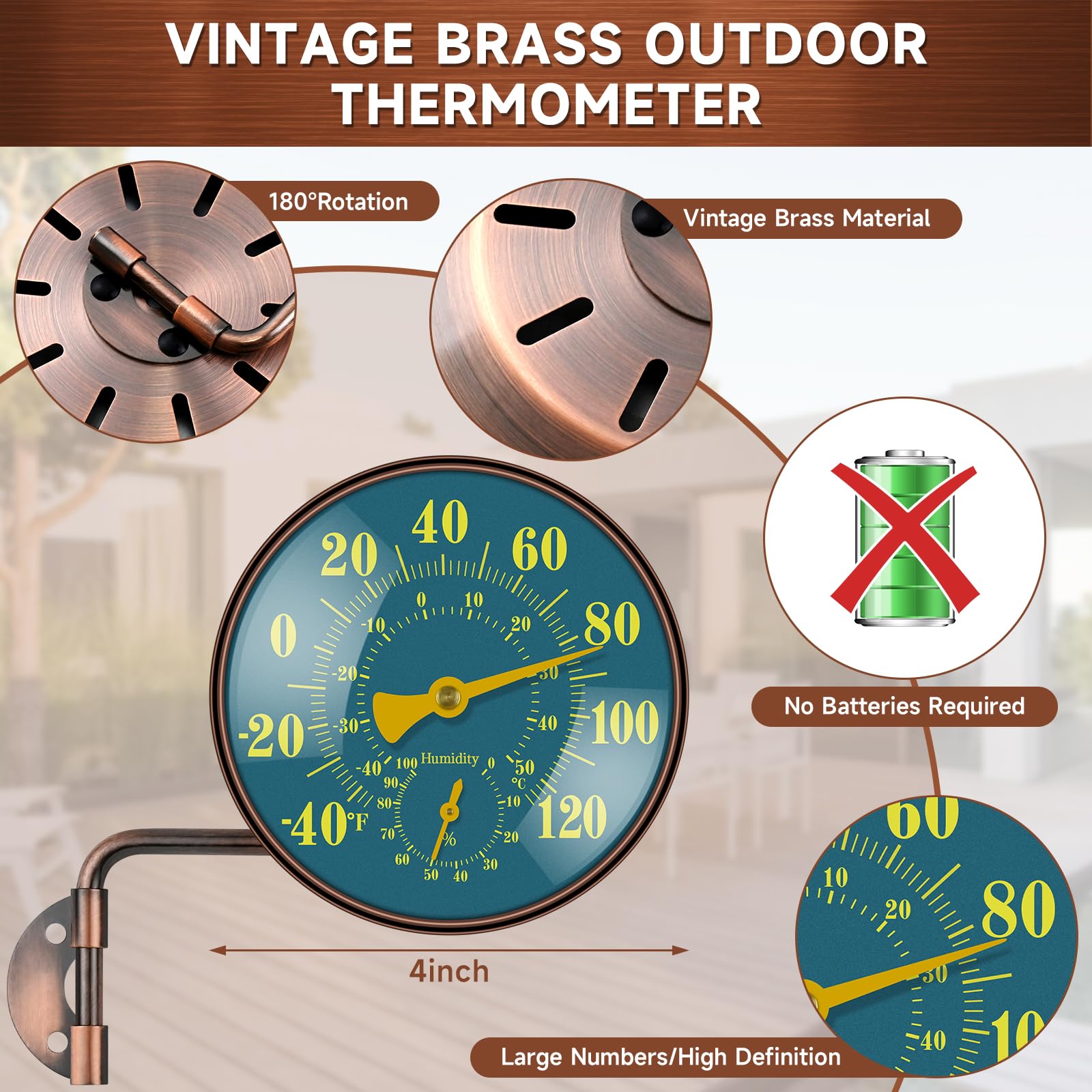 Ballment wall-mount bracket enables quick, tool-free outdoor installation.