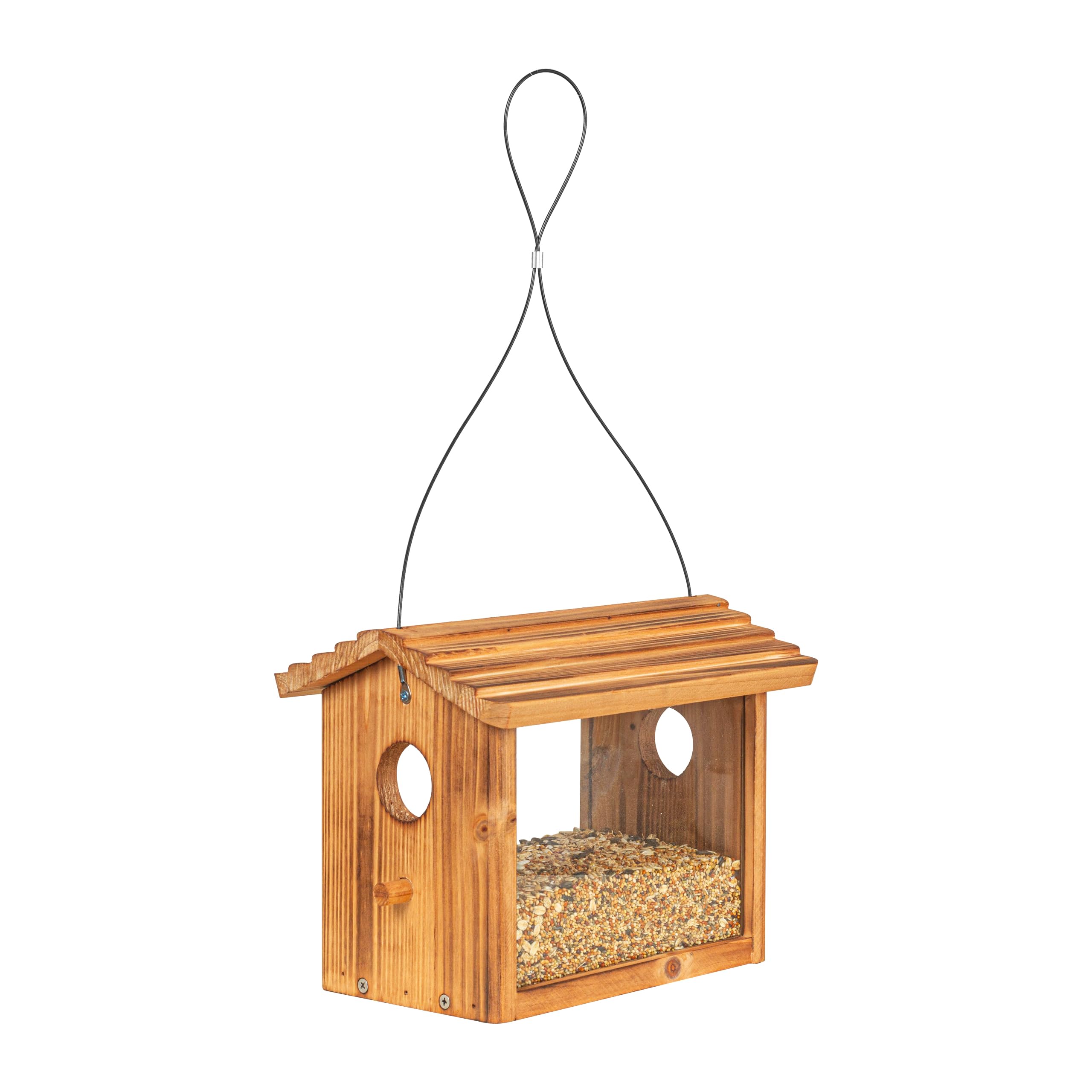 BalterFF bird feeder wooden design, durable craftsmanship for year round outdoor birdwatching