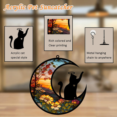 BamLue pet-sun-catcher reflects sunlight in colorful patterns for warm ambiance