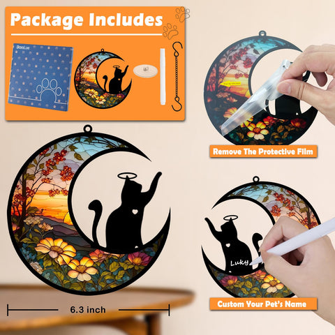 BamLue window decoration memory gift for cat lovers