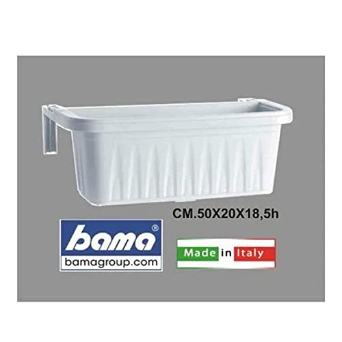 Bama Apollo railing planter with hidden tray separating soil from water