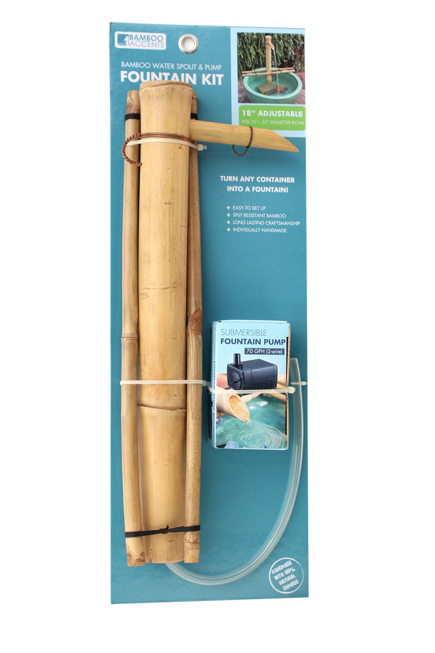 Branch-arm fountain assembly in progress with Bamboo Accents kit.