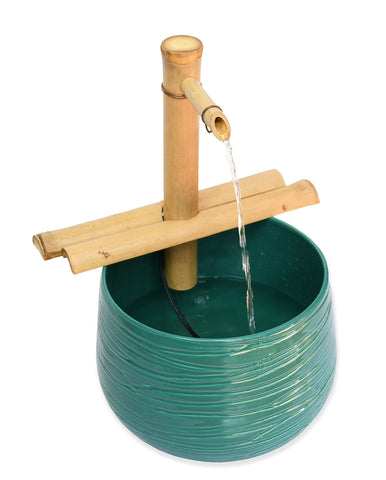 Bamboo Accents container not included note ensures flexible vessel choice.