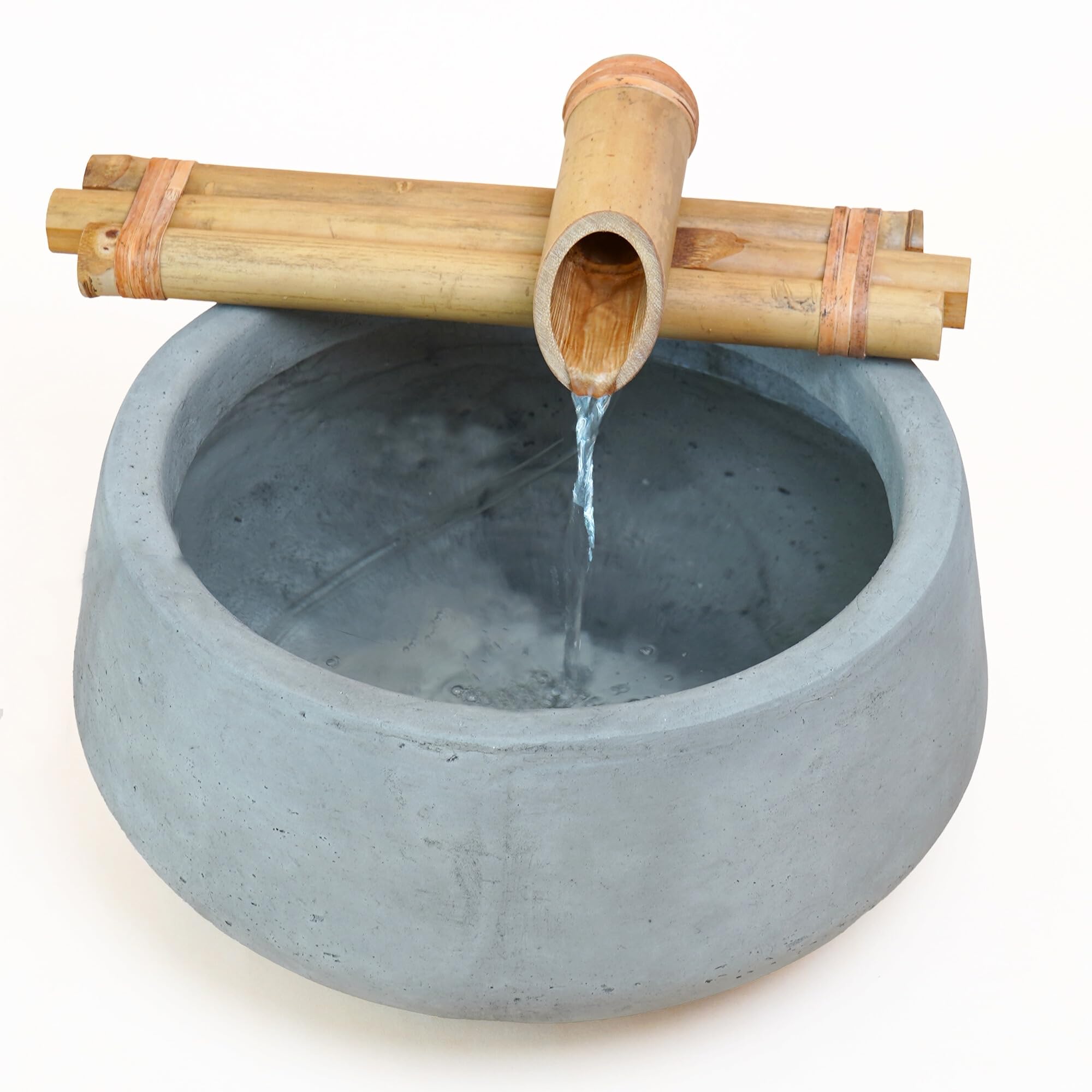 Indoor/outdoor Bamboo Accents fountain ready for balcony use