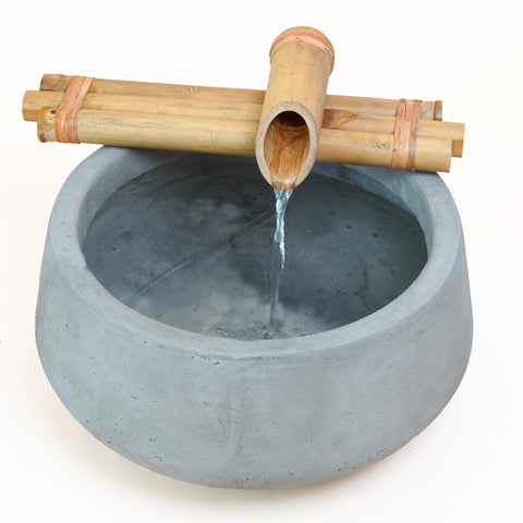 Indoor/outdoor Bamboo Accents fountain ready for balcony use