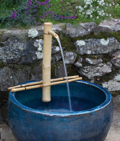 Bamboo Accents natural bamboo fountain decor for timeless home styling.