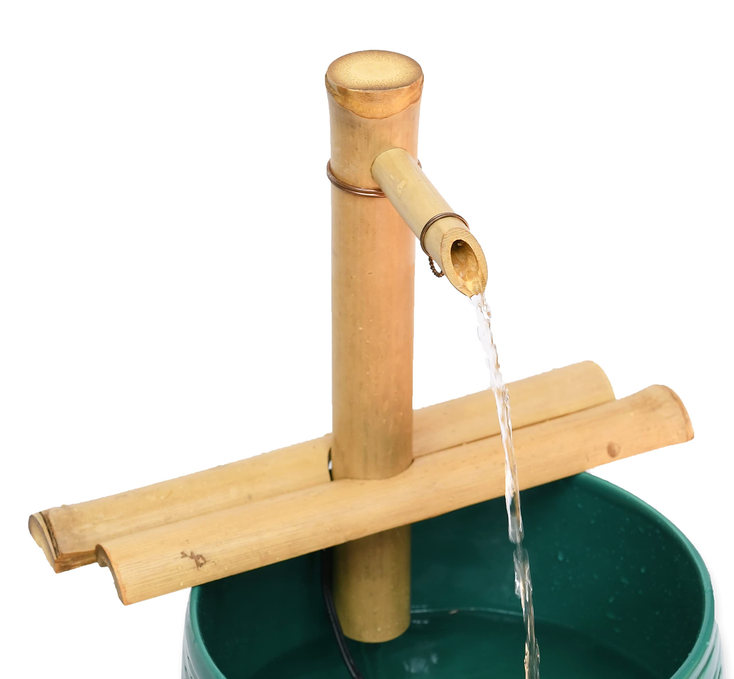 Bamboo Accents natural matte bamboo finish blends with garden and home.