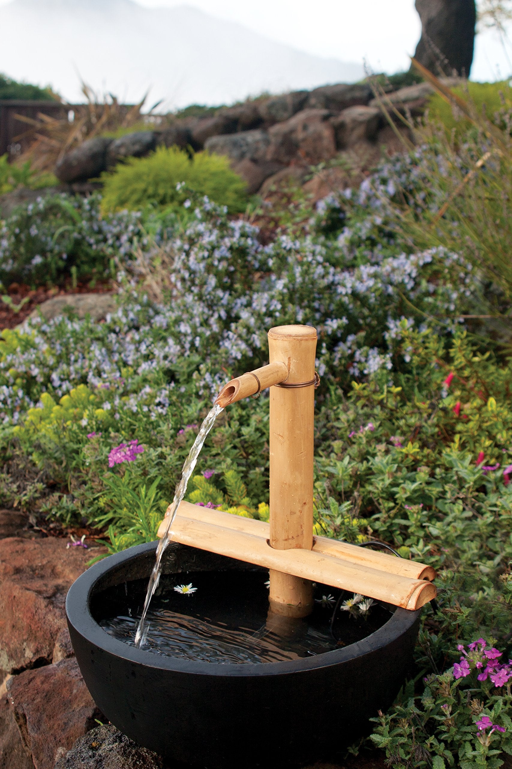 Bamboo Accents quiet pump delivers steady, peaceful water without distractions.