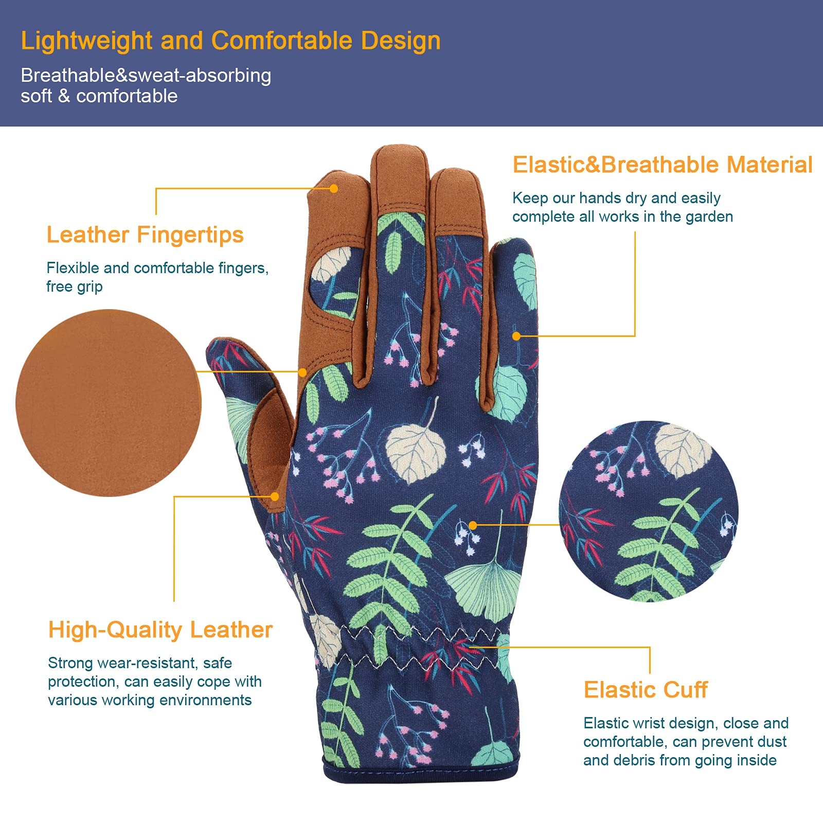 Bamllum gloves close-up highlight durable leather and precise stitching for longevity.