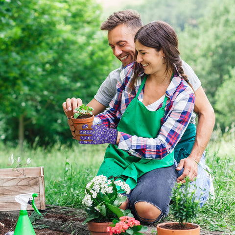 Bamllum durable stitching in purple gloves supports long-lasting garden tasks.