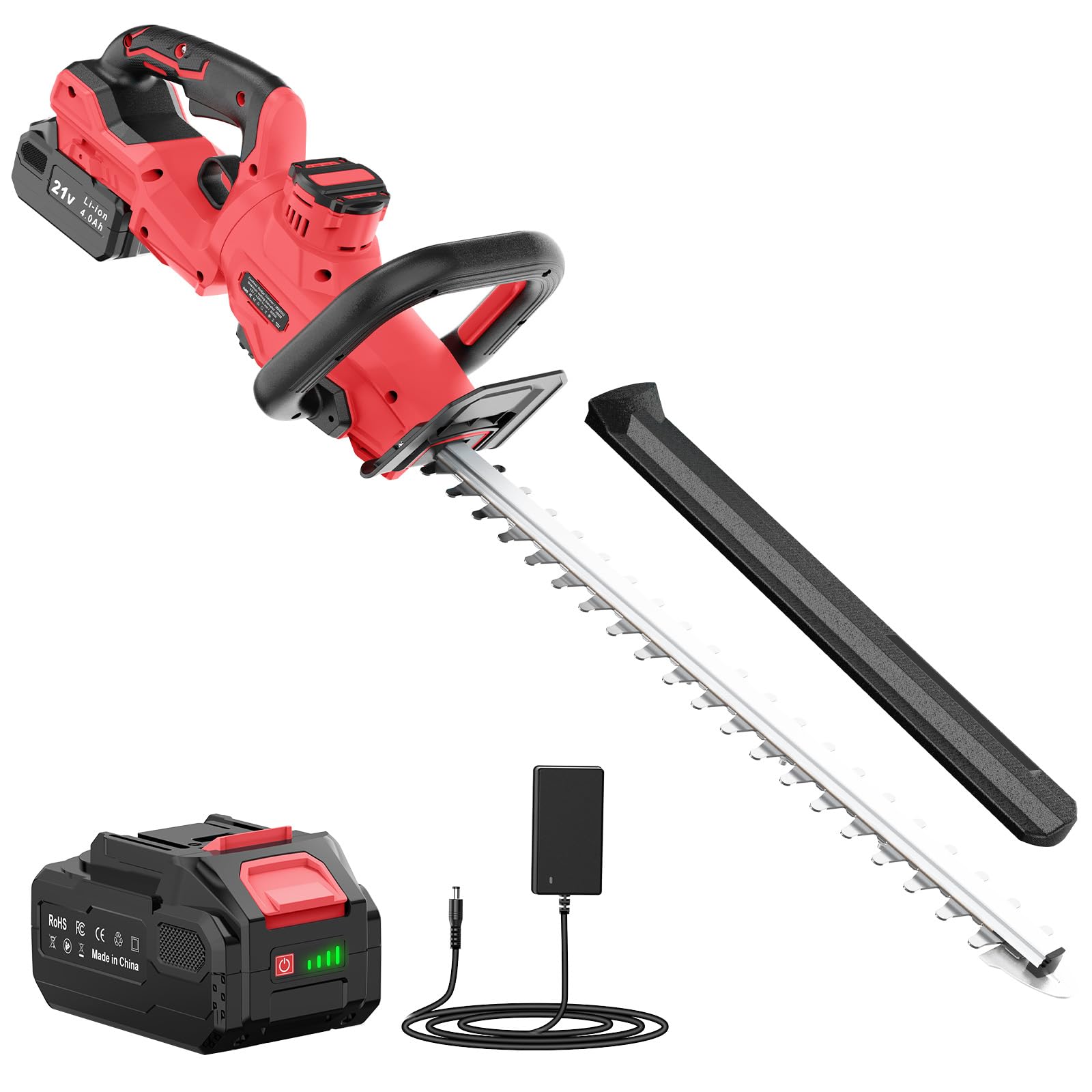 Bamse cordless hedge trimmer 21V for quiet home garden trimming