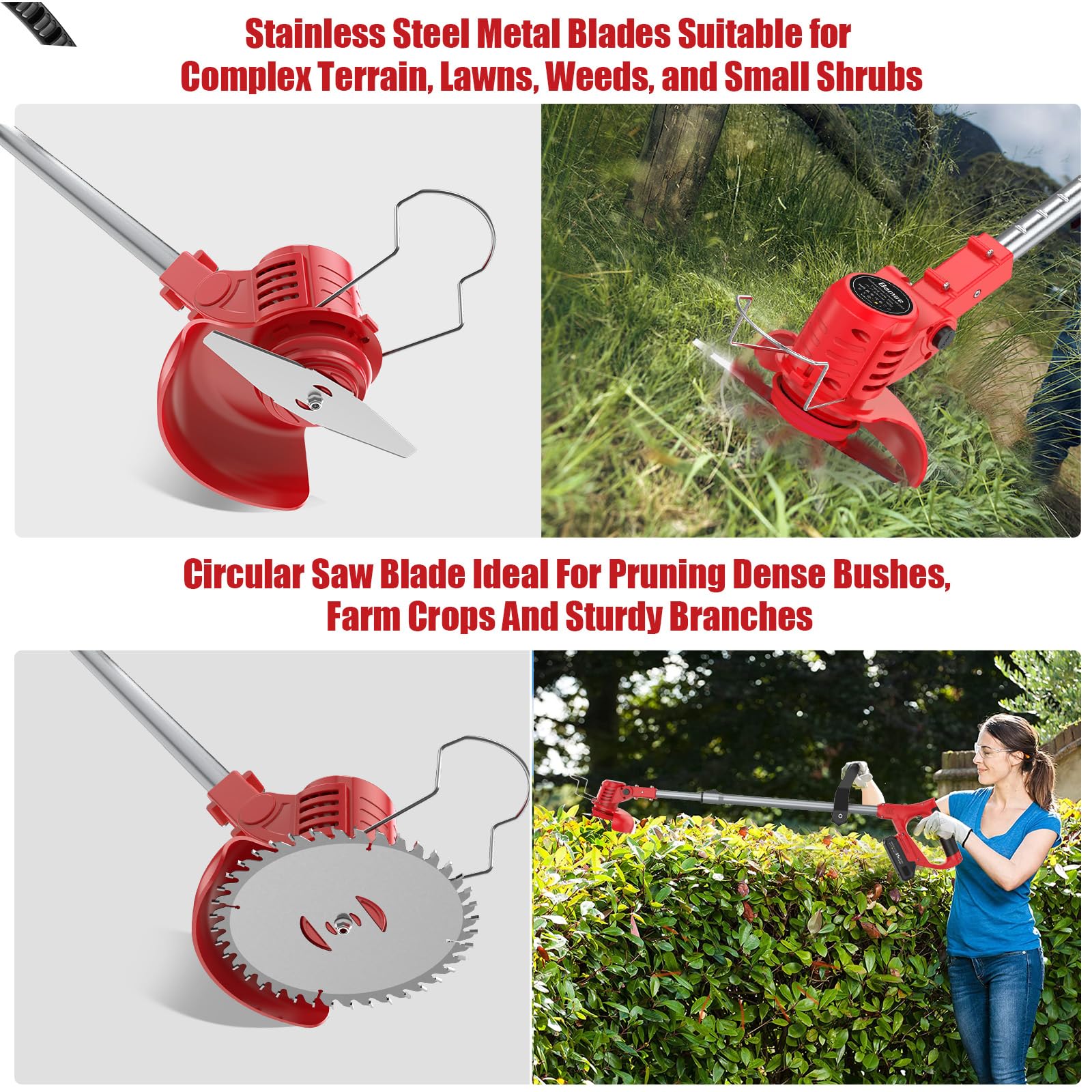 Bamse safety features prevent accidental starts during trimming