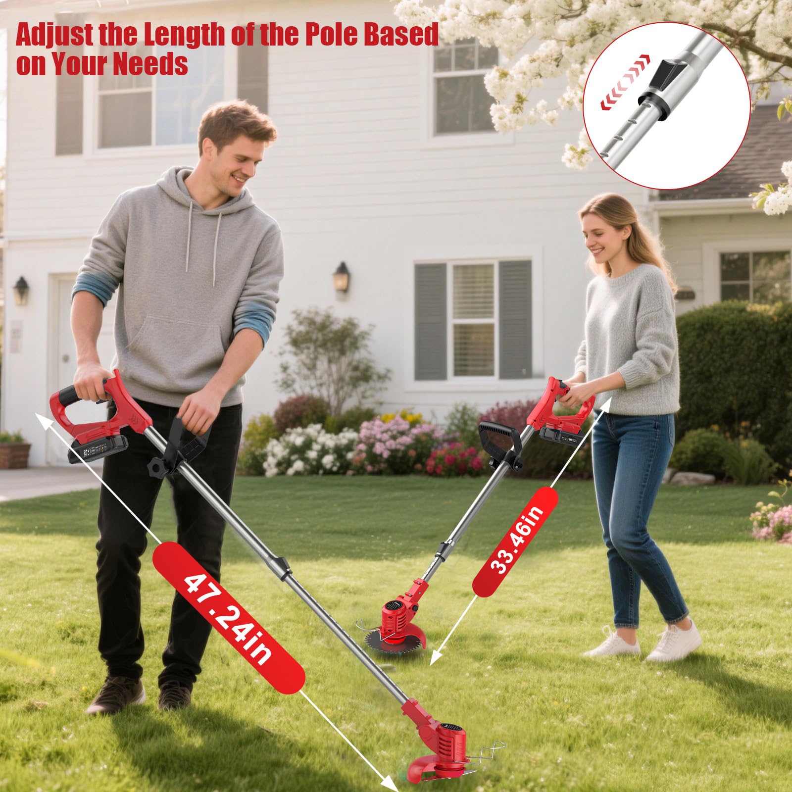 Ideal for home yards with cordless convenience and quiet operation
