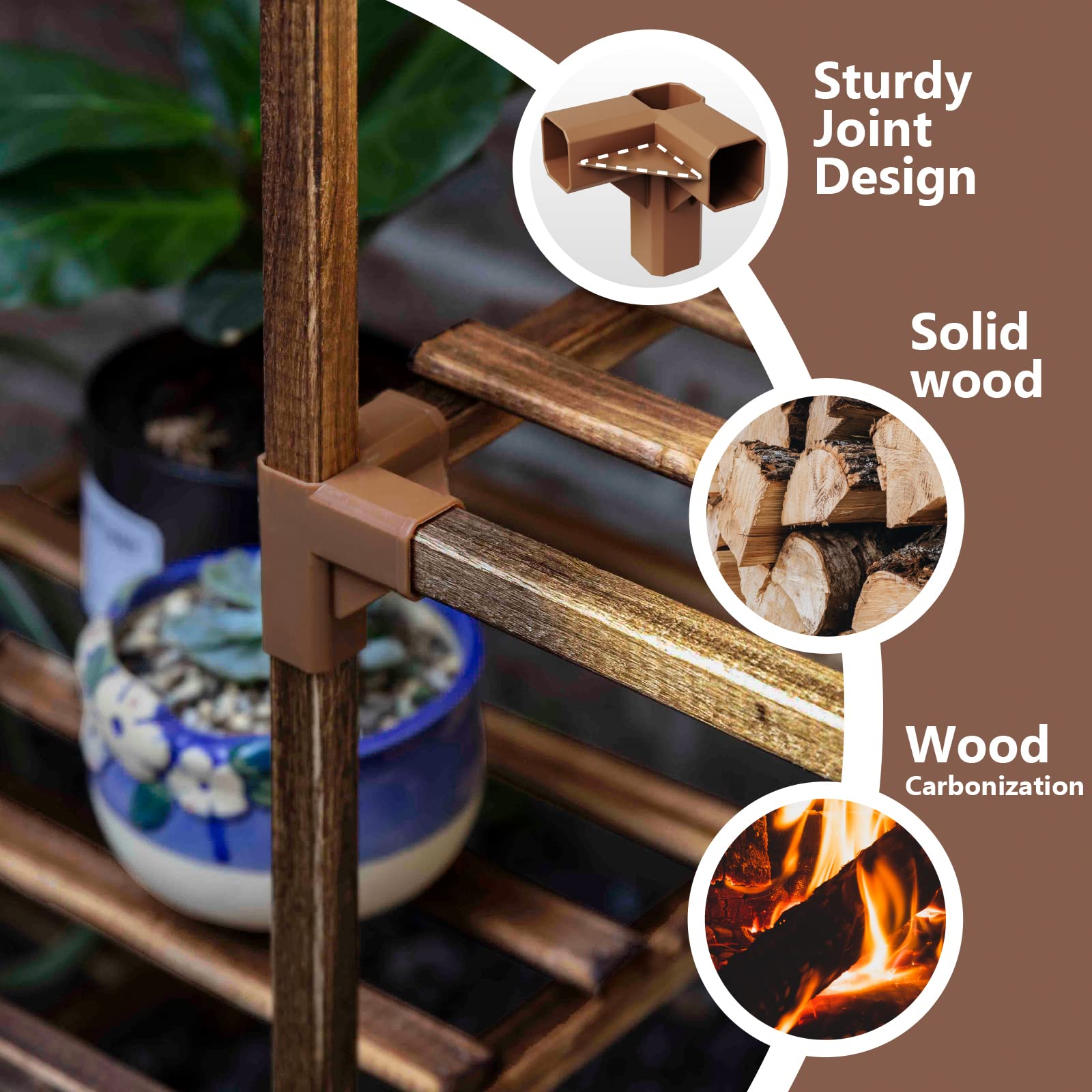 Bamworld 03B easy-assembly plant stand for beginners