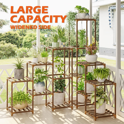 Bamworld 03B multi-functional plant stand used as living room display