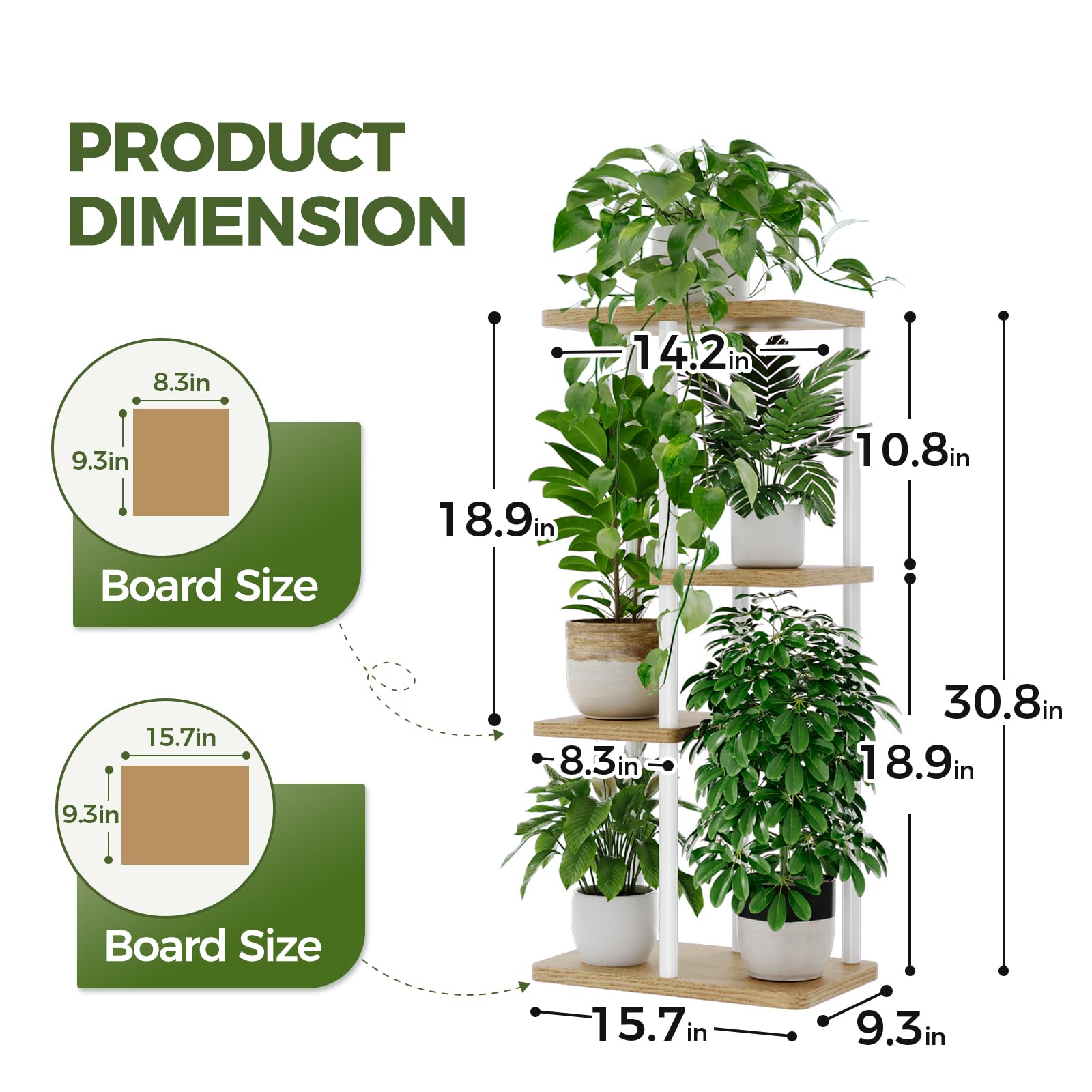 Four-tier Bamworld display ideal for succulents and flowers indoors
