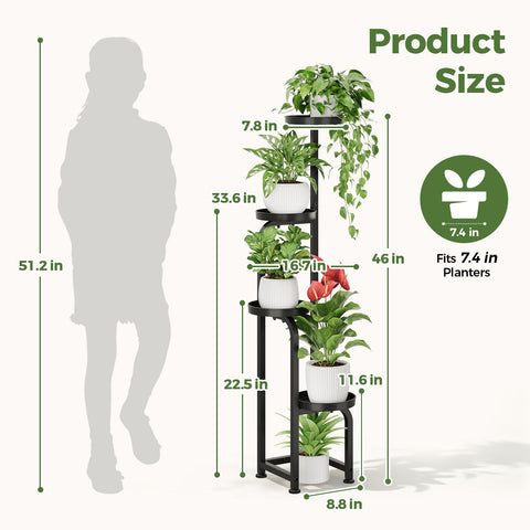 Bamworld four-tier spiral-structure display for optimal light on several plants