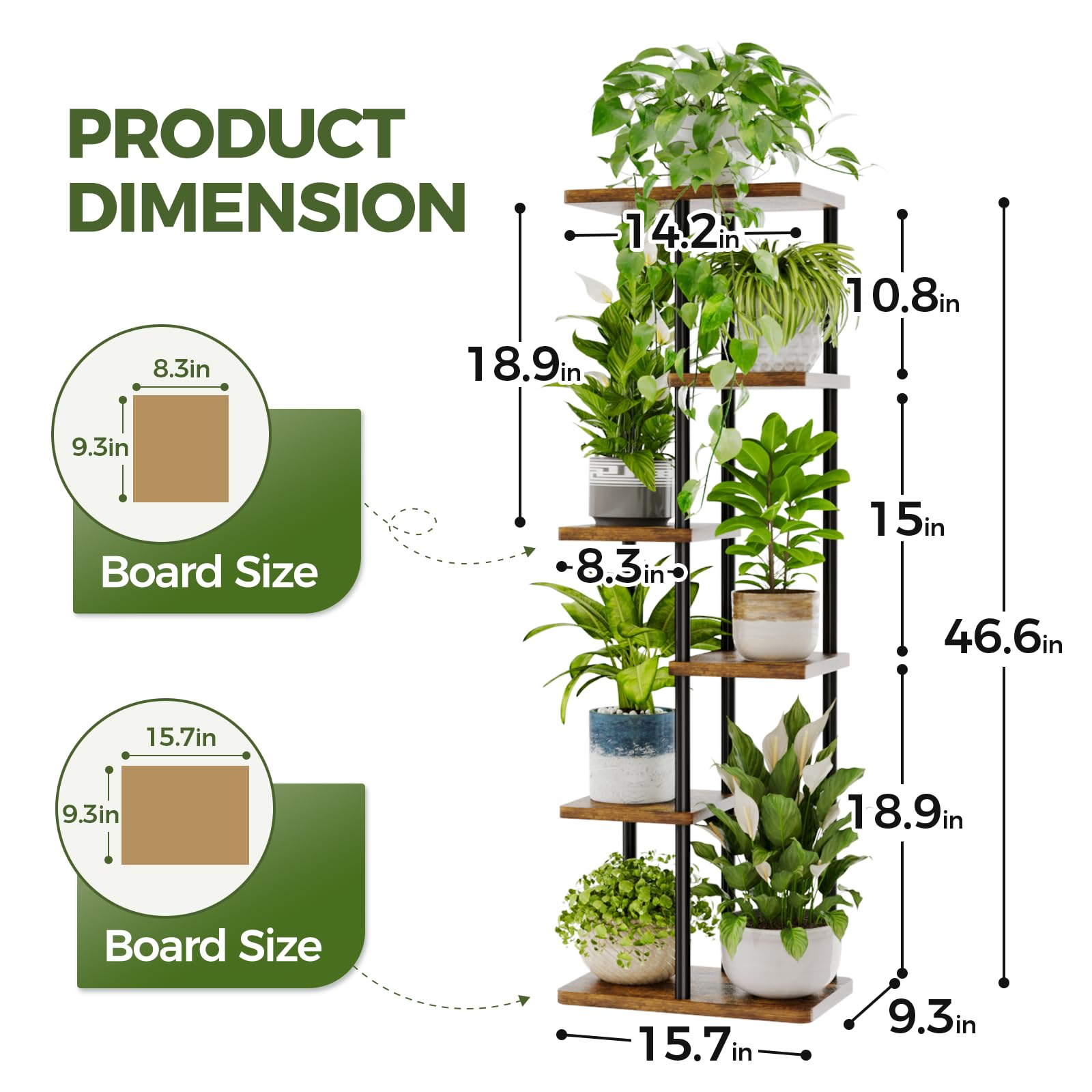Bamworld display rack elevates flowers, succulents, and decor items beautifully.