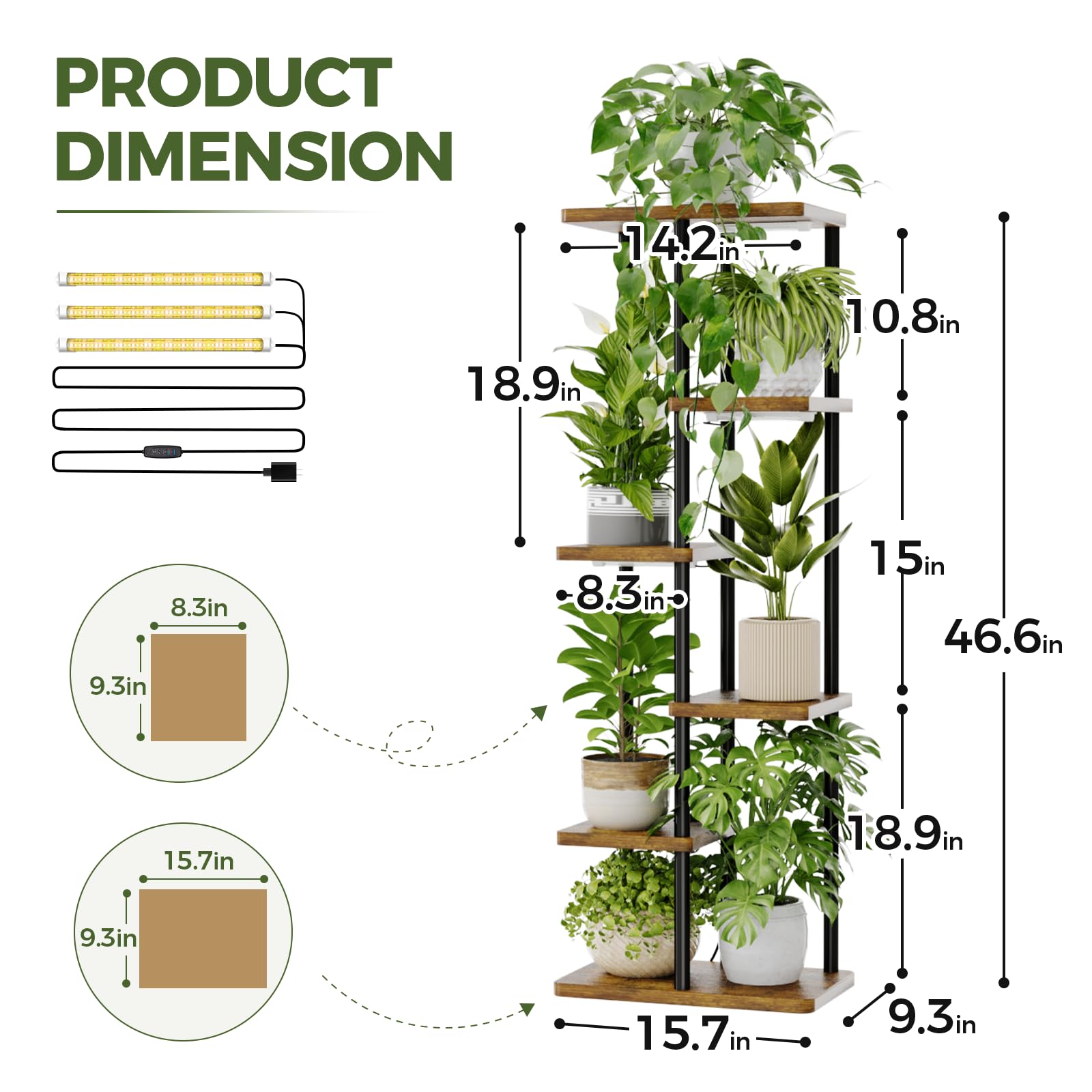 Bamworld 6-tier plant stand organizing multiple plants in small spaces