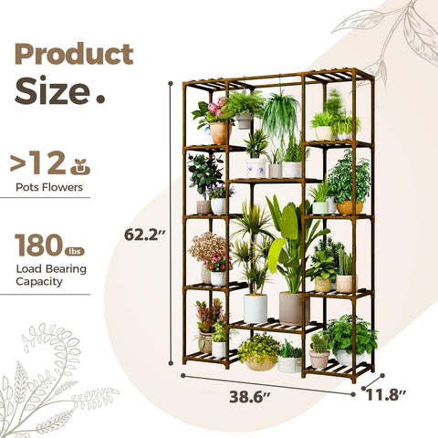 Bamworld plant stand with pots illustrating sturdy, stylish display