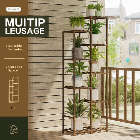 Bamworld carbonized eucalyptus wood stand emphasizes waterproofing and outdoor longevity