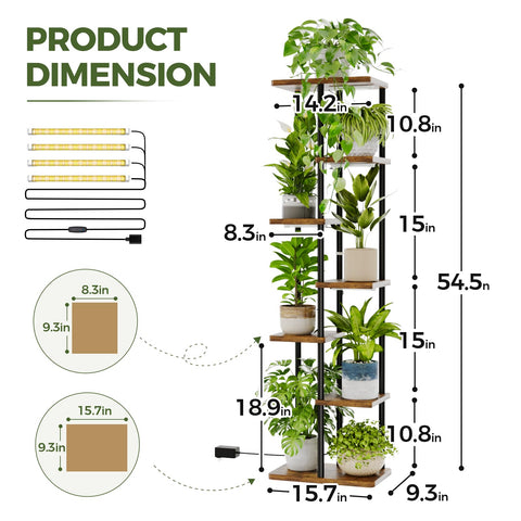 Bamworld acacia wood shelves provide sturdy, stylish plant display