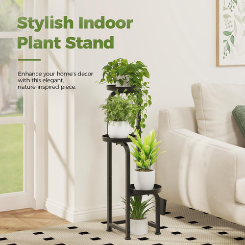 Bamworld adjustable feet plant stand, level on uneven floors.