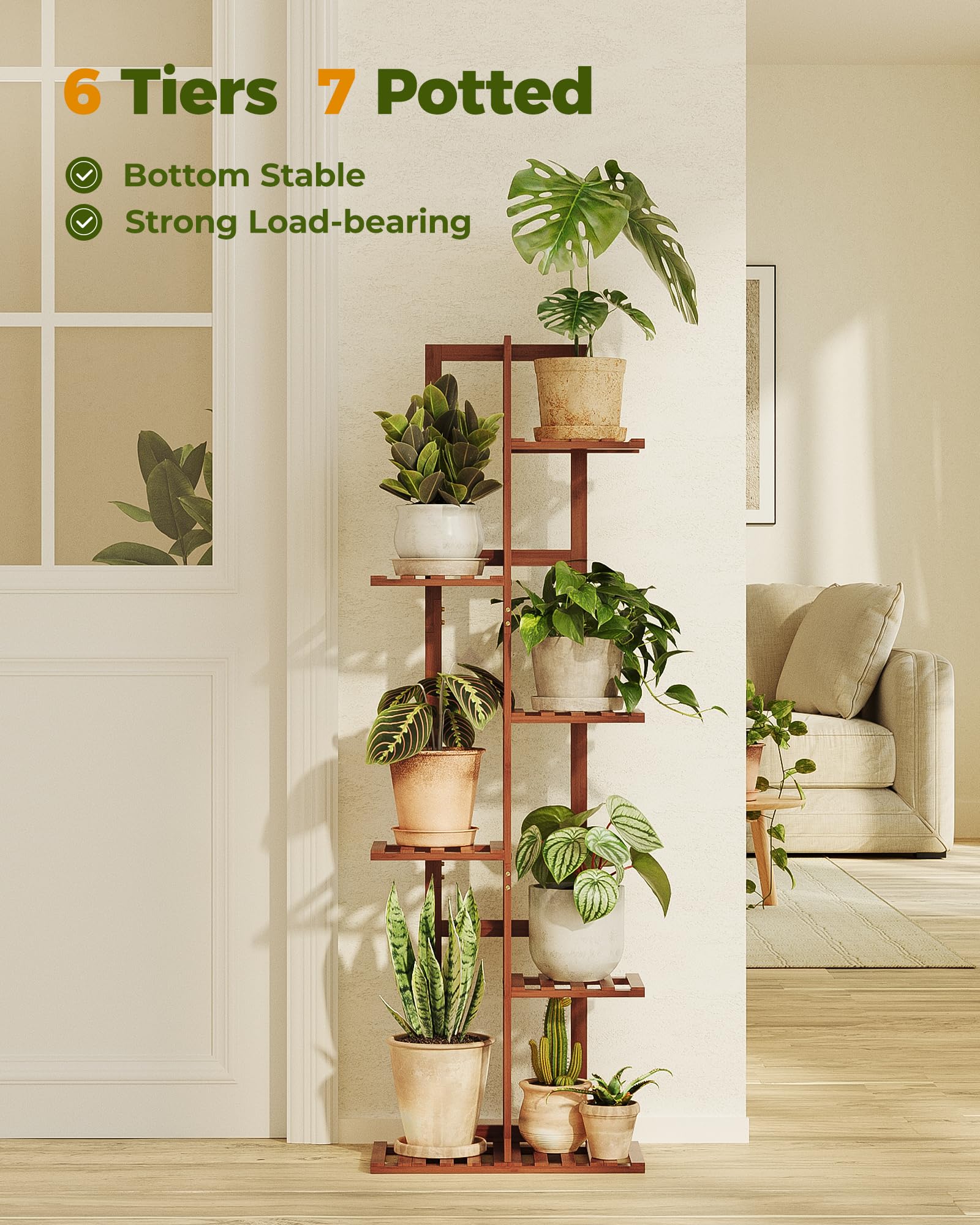 Bamworld bamboo plant stand highlights durable bamboo and easy assembly for everyday use.