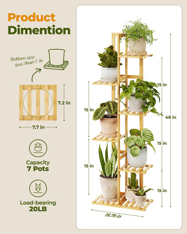 Bamworld 6-tier rack demonstrates sturdy load capacity for variety of pots