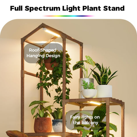 Bamworld carbonized solid wood plant shelf looks sturdy and natural