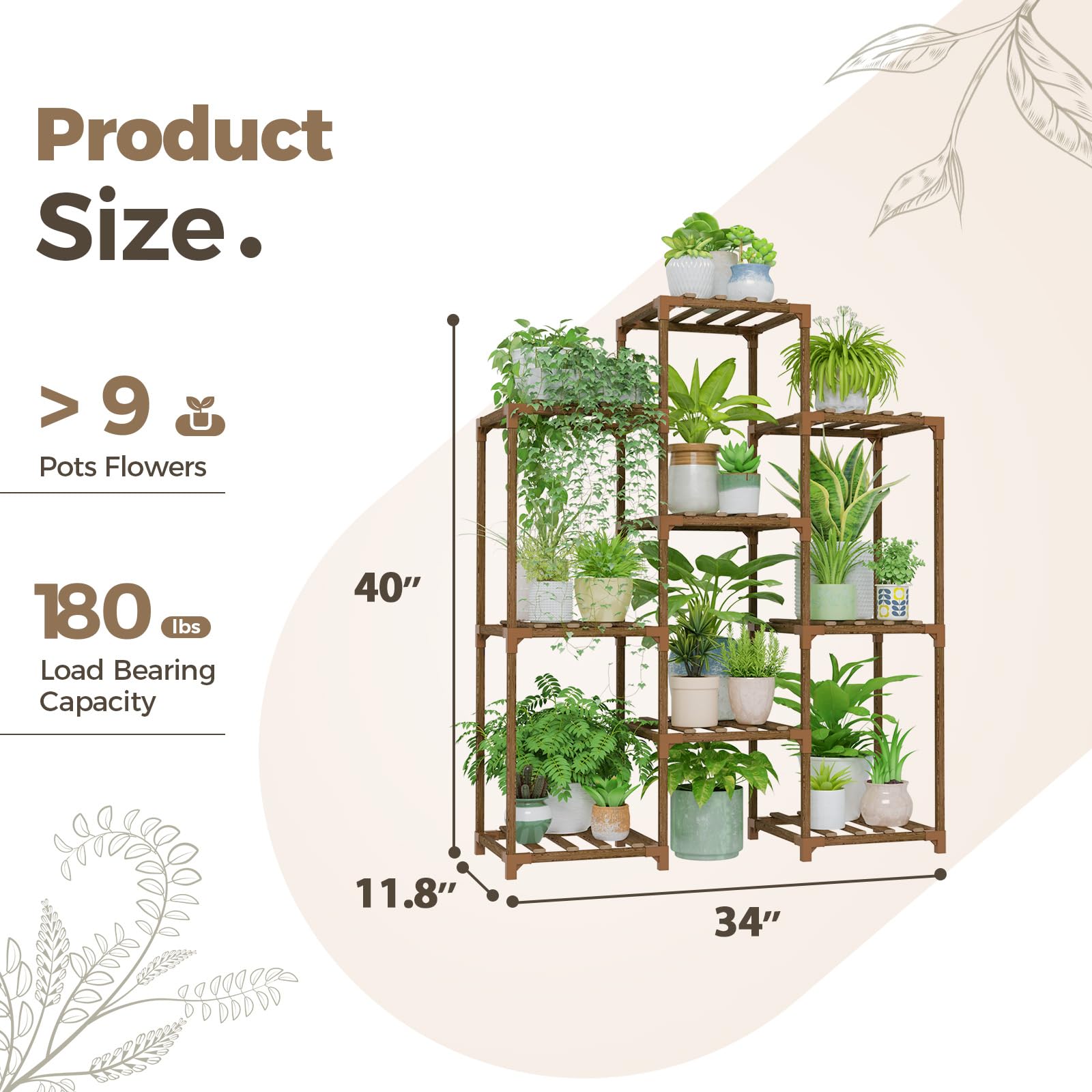 Bamworld carbonized wood stand durable and water resistant for long lasting display