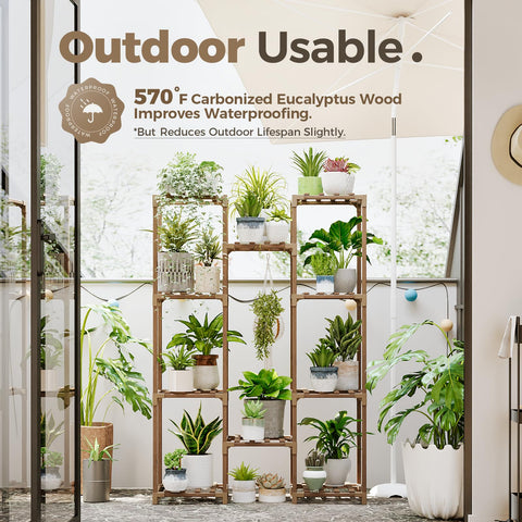 Bamworld carbonized wood stand offers durable waterproof performance for outdoor use