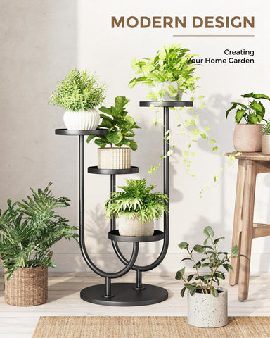 Bamworld compact 4-pot shelf ideal for small rooms and balconies