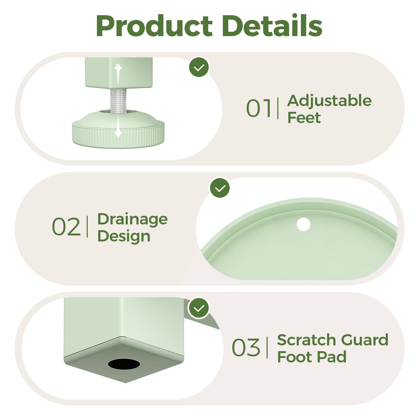 Bamworld corner stand with easy assembly illustration for quick setup