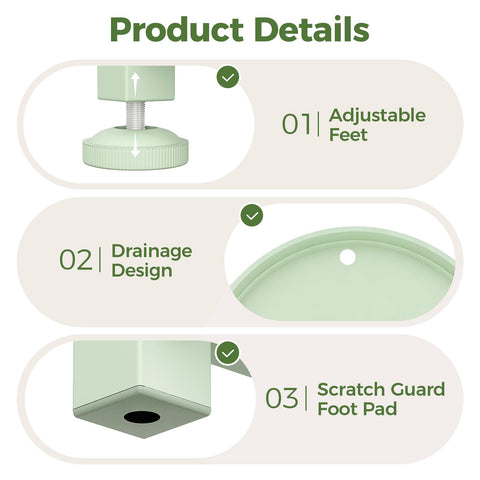 Bamworld corner stand with easy assembly illustration for quick setup
