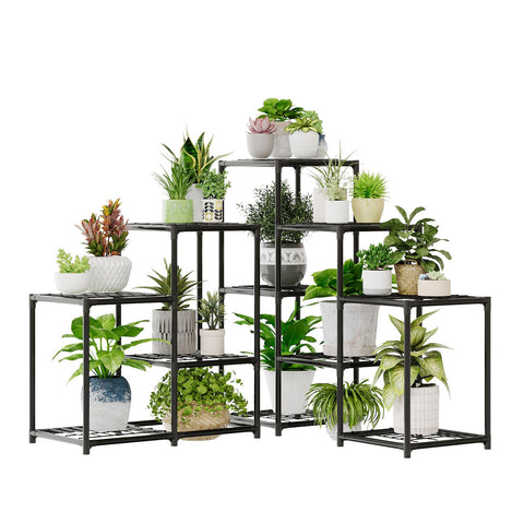 Bamworld corner plant stand five-tier saves space while showcasing your plants