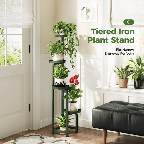 Bamworld Corner Plant Stand features adjustable feet for level setup on uneven floors.