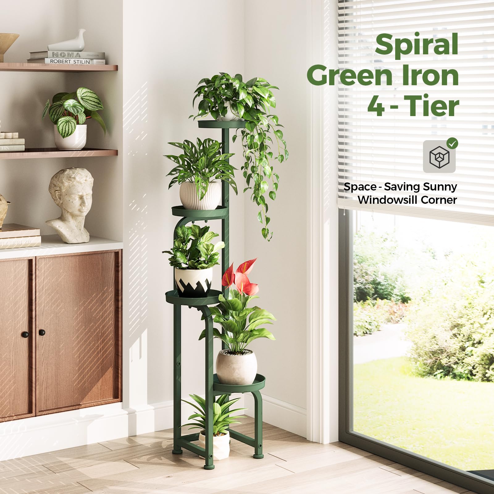 Bamworld Corner Plant Stand is easy to assemble for quick indoor garden setup.